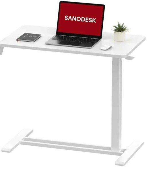 Mobile Standing Desk with Wheels, Rolling Computer Cart (31.5" W x 15.7" D, White)
Height 29"