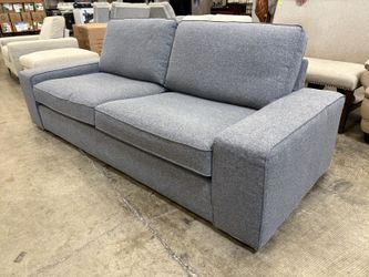 IKEA Kivik Modern Dark Grey Upholstered Low Arm Sofa