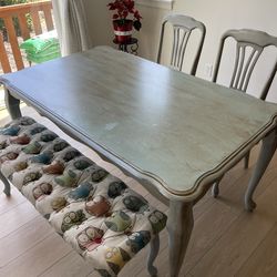 Dinner table - bench- 2 chairs