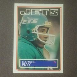 1983 Topps Darrol Ray N.Y. New York Jets #351 Safety Football Card Vintage Collectible Sports NFL