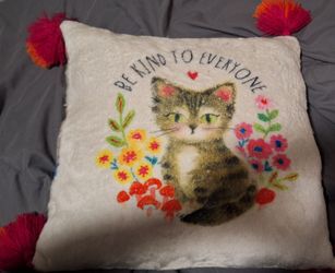 Be Kind to Everyone Cat Pillow