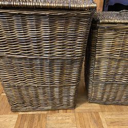 Storage weave basket lid bundle