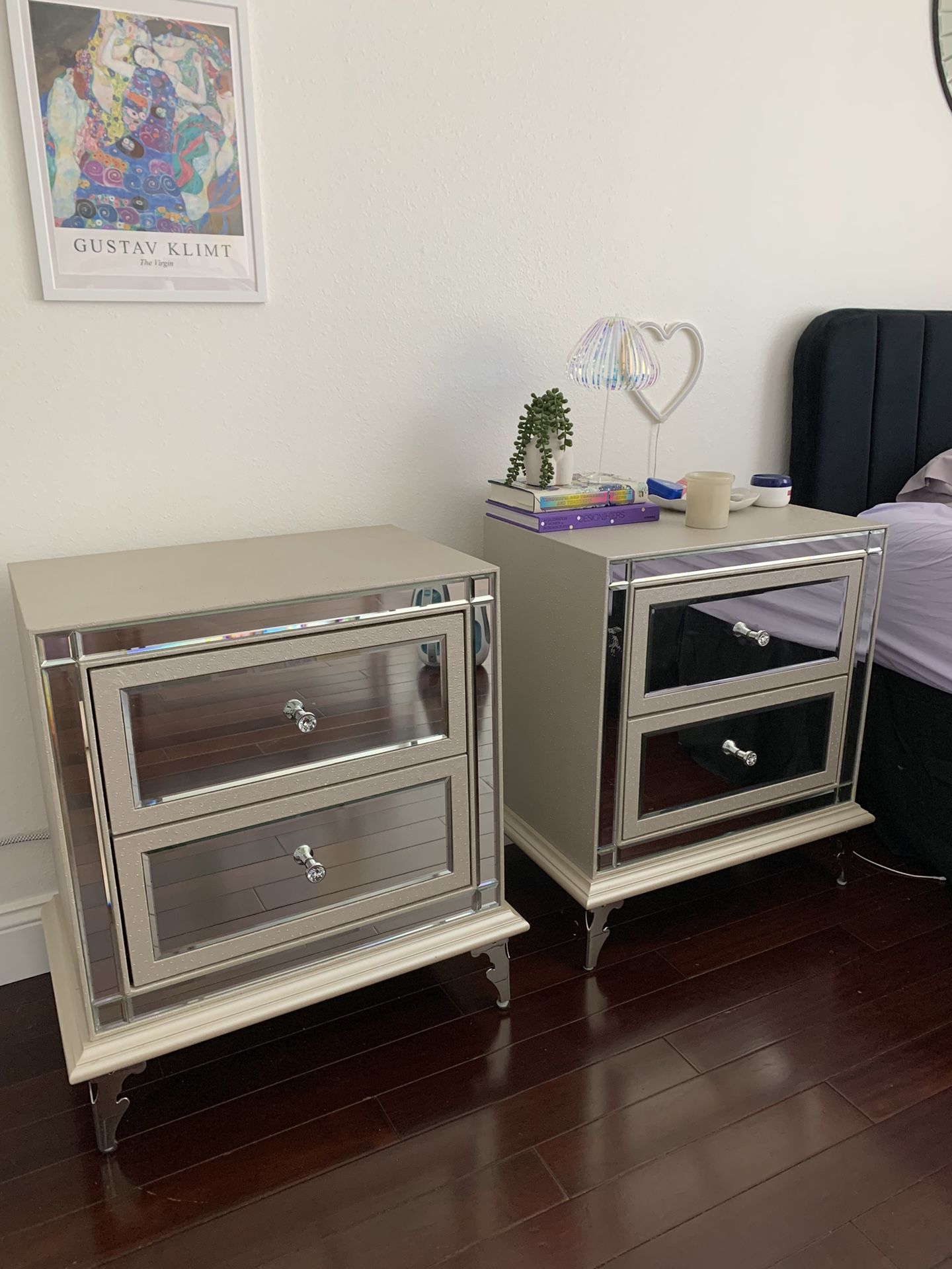 MUST GO TODAY 2 Mirror Two-Drawer Nightstands