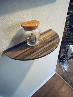 Half-Moon shaped, 1-of-a-kind shelf