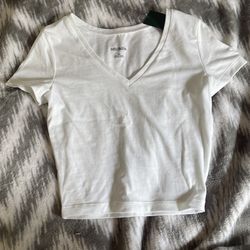 Cropped White Shirt