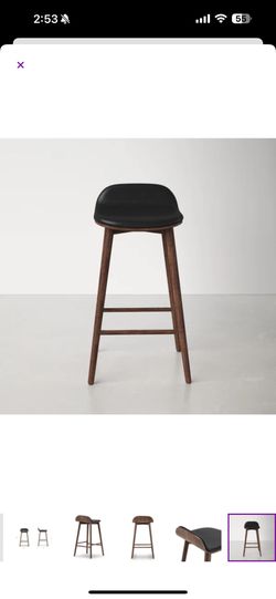 Solid wood genuine leather bar stool brand new in Box 