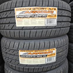 235-45-18 !!! ARROYO SPORT A/S !!! $300 LAS 4 LLANTAS MONTADAS Y BALANCEO INCLUIDO 👌 