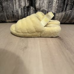 Yellow Ugg Slides (Size 6)