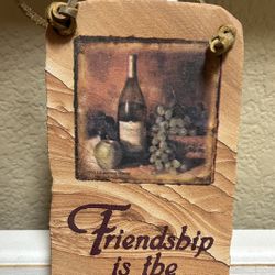 Wine Plaque - 2004 - See Description For Details - Excellent Condition 