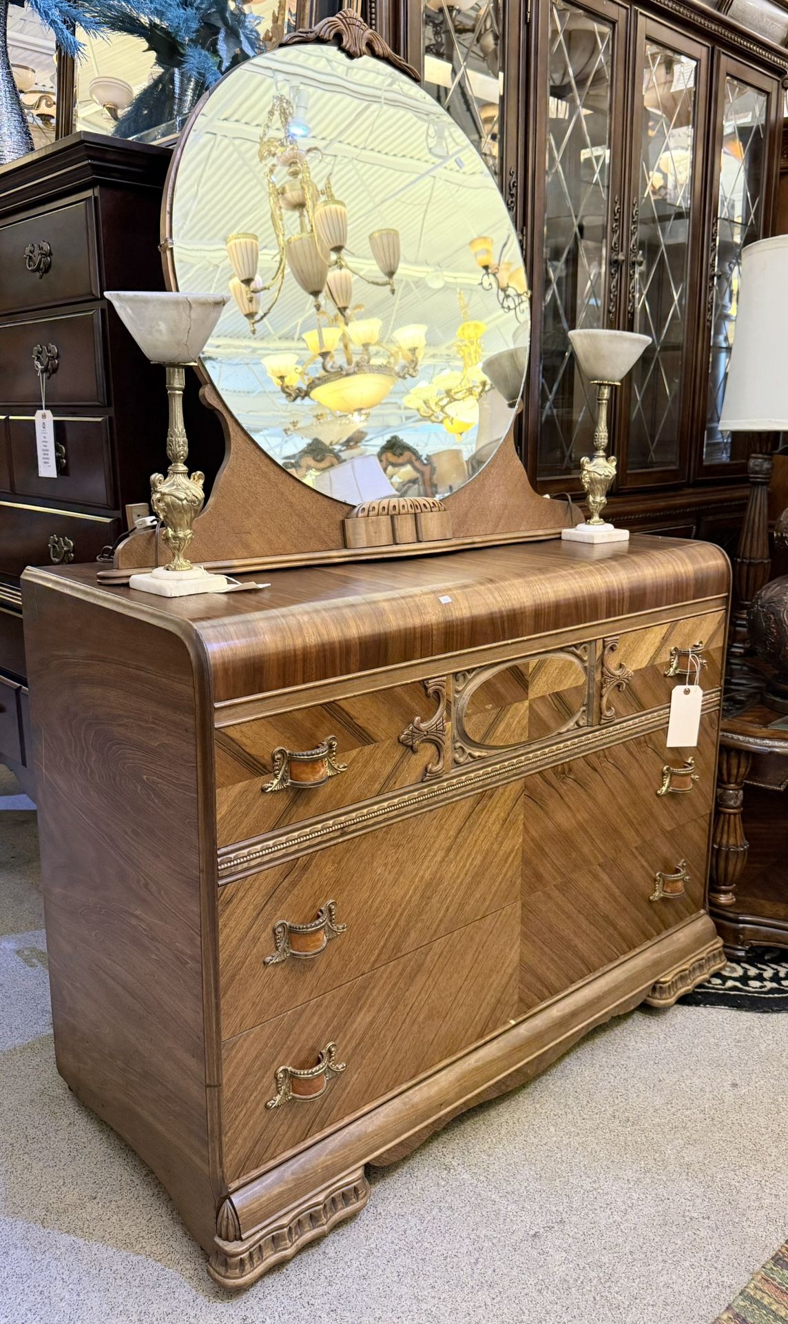 Waterfall Dresser With Mirror - 50% OFF OFFER!!!
