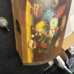 Folk art hand painted chest