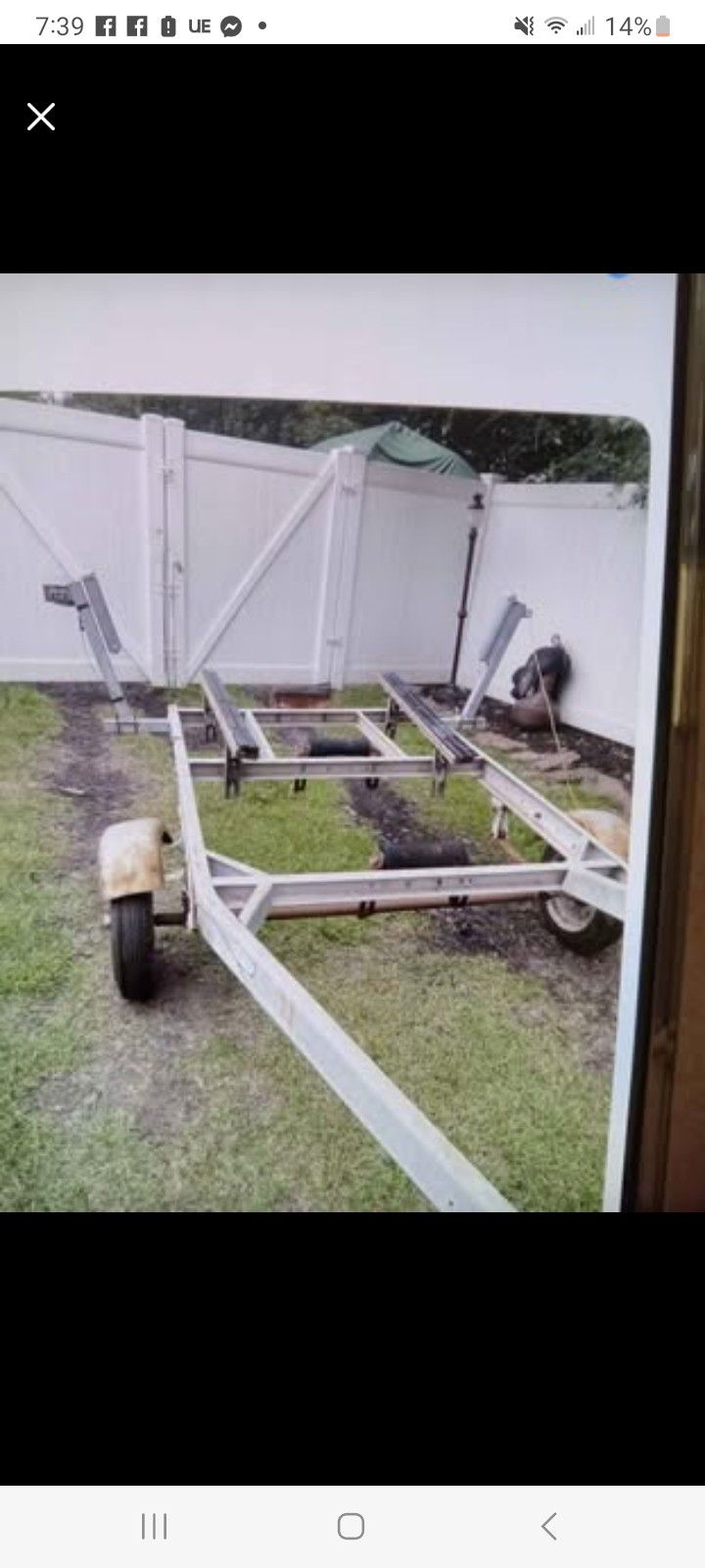 Rare Tilt Trailer. Boats Large Ski.