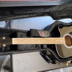 FENDER FA SERIES ACOUSTIC ELECTRIC GUITAR DESIGNED IN USA MODEL FA125CE DREINAUGH IN BLACK COLOR, 