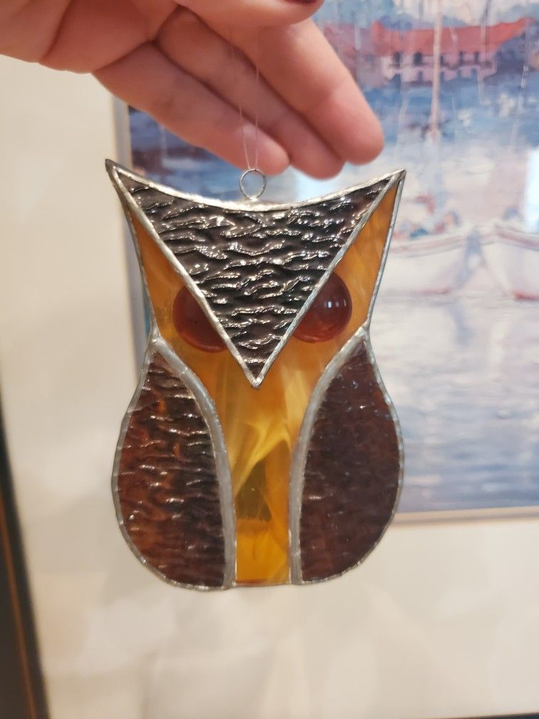 Vintage Stained Glass Owl Suncatcher for Sale in Yuma, AZ OfferUp