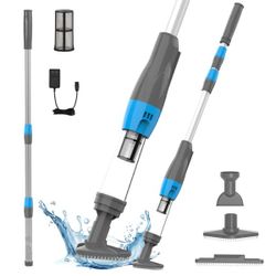 in 1 Cordless Rechargeable Small Pool Vacuum for Spa and Hot Tub Gray Retail $64.00