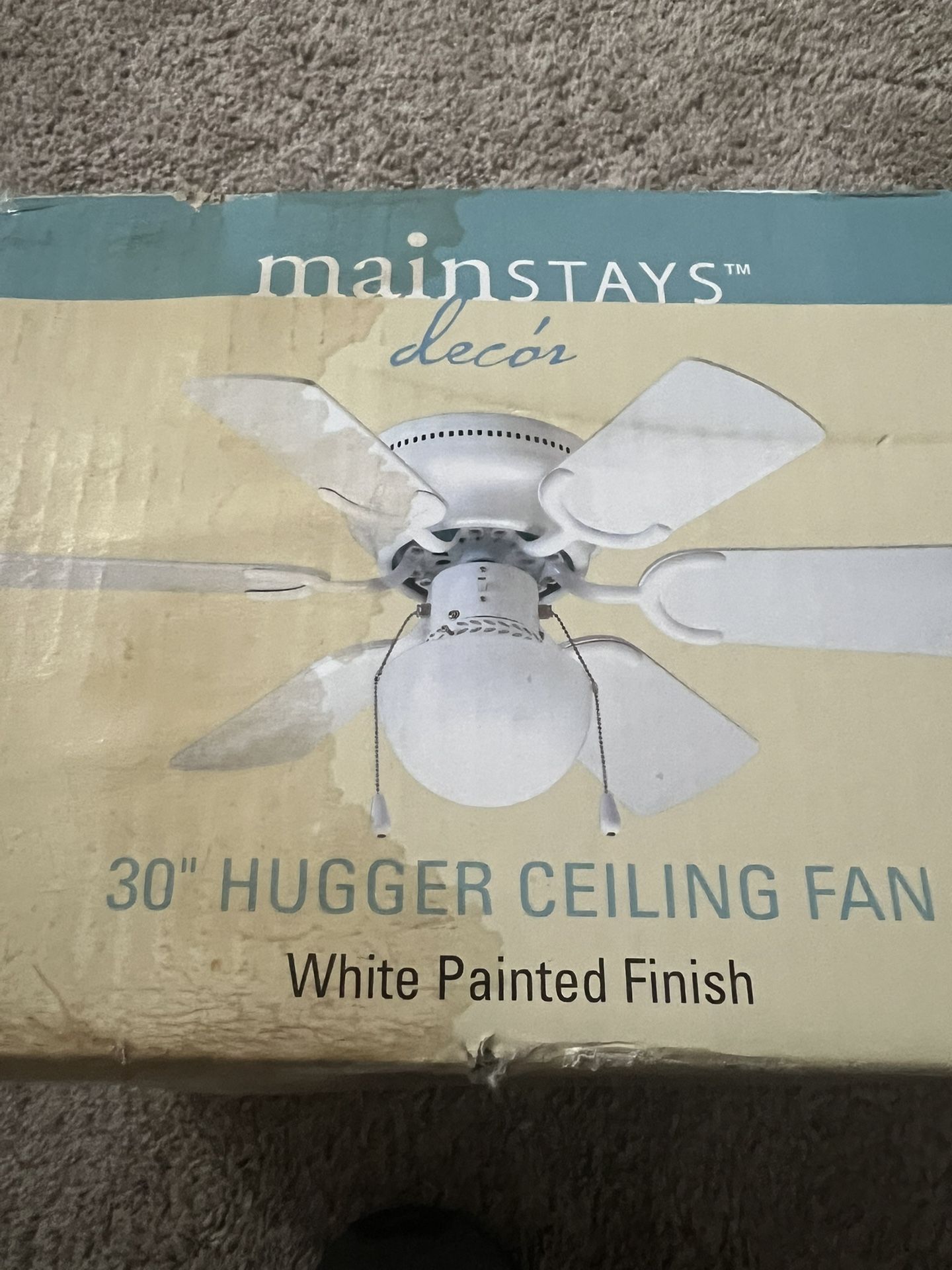 Small Ceiling Fan ( hugger) Brand New