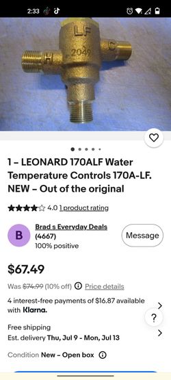 Leonard control valve
