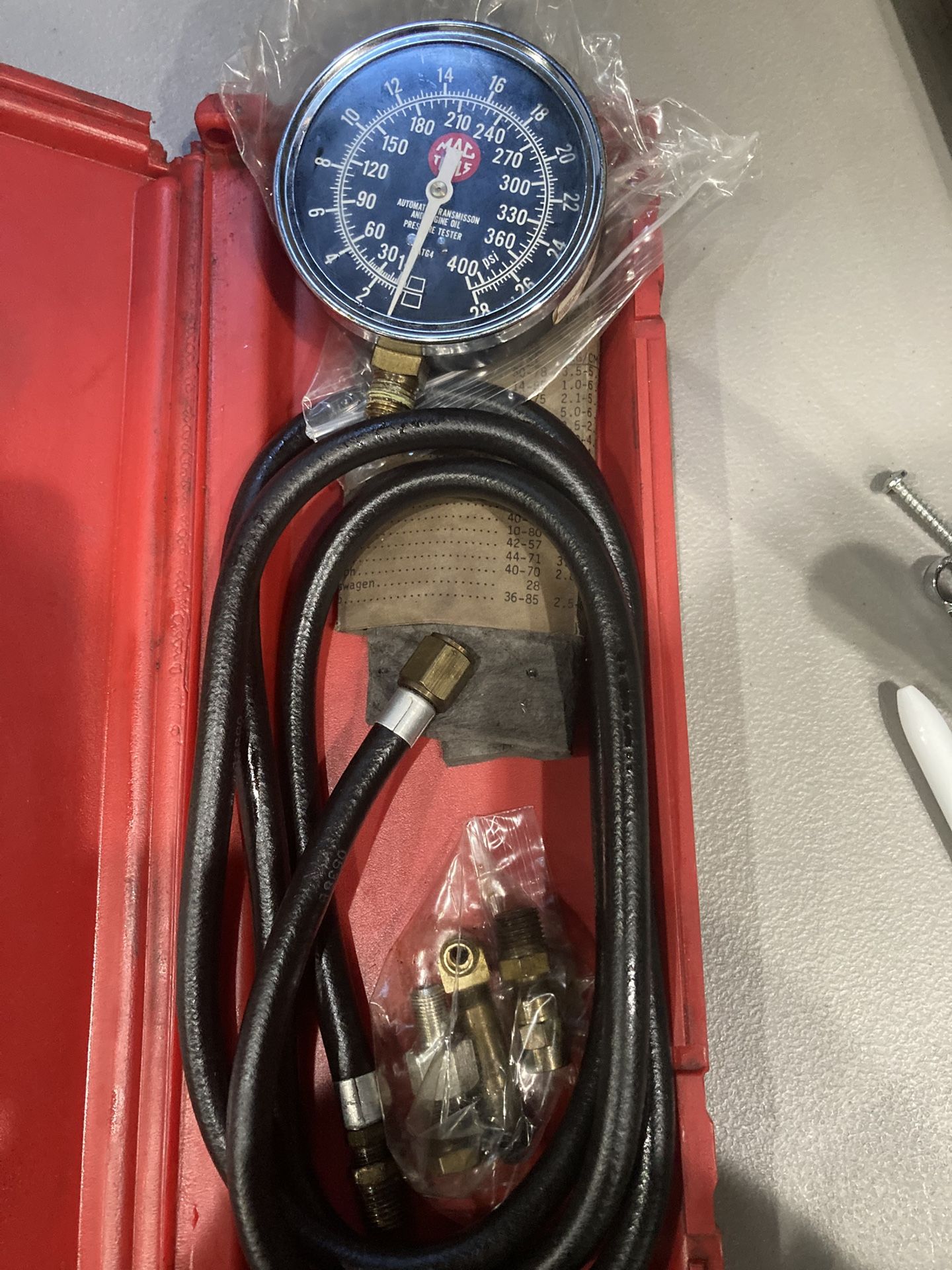 Oil / Tranny Pressure Tester