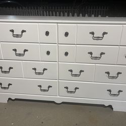 White dresser  60L X 16W X 38H