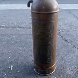 antique copper fire extinguisher