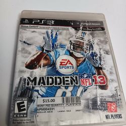 MADDEN 13 PLAYSTATION 3 GAME 