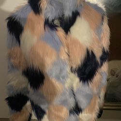 Fur Jacket, Lg Multicolors