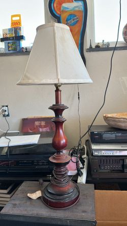 Wooden table lamp