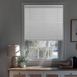 Chicology Midnight White 47x60 Cordless Blackout Vinyl Mini Blind