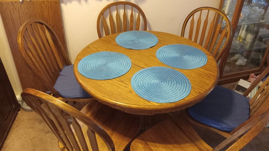 Oak Kitchen Table 6 Chairs