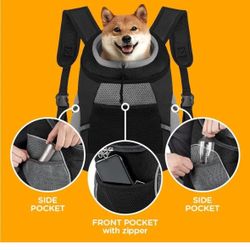 New Wuffle Pet Dog Travel Carrier Front Facing Backpack Size Small Up To 5.5 lbs