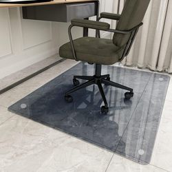 Chair Mat for Carpet - Office Chair Mat - Tempered Glass 36" x 46" Gray