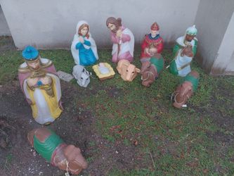 Outdoor Blow Mold Nativity Scene Set