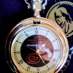 Franklin Mint Collection "Colt" Gold Plated Pocket Watch