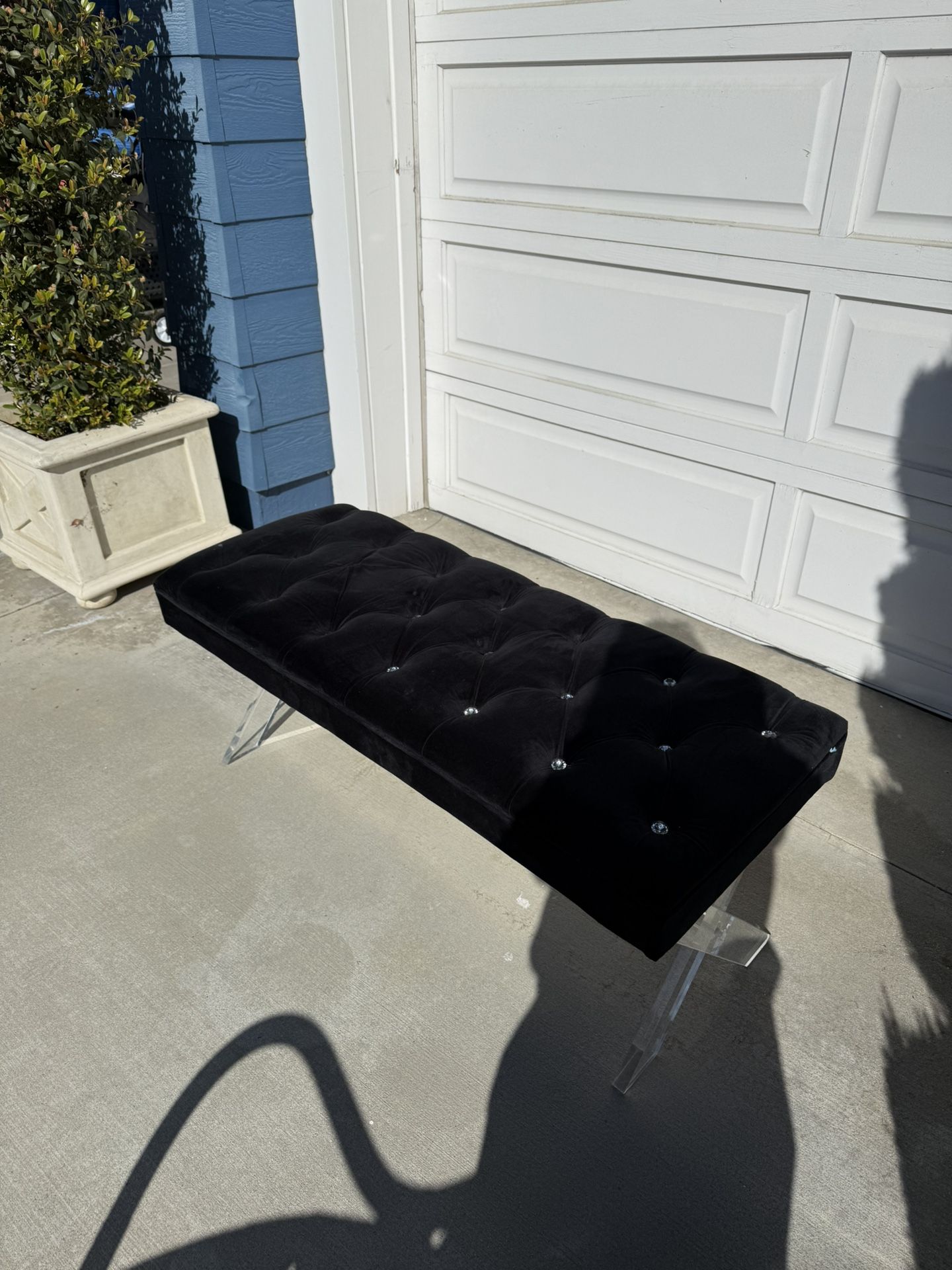 Black Velvet Bench