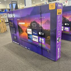 75” Roku Plus Qled 4k Smart Tv
