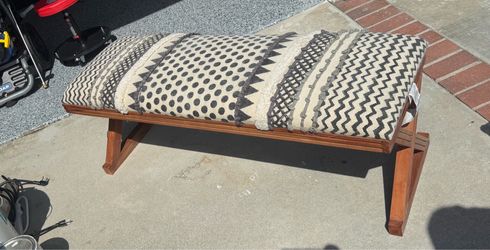 Bench and two chairs