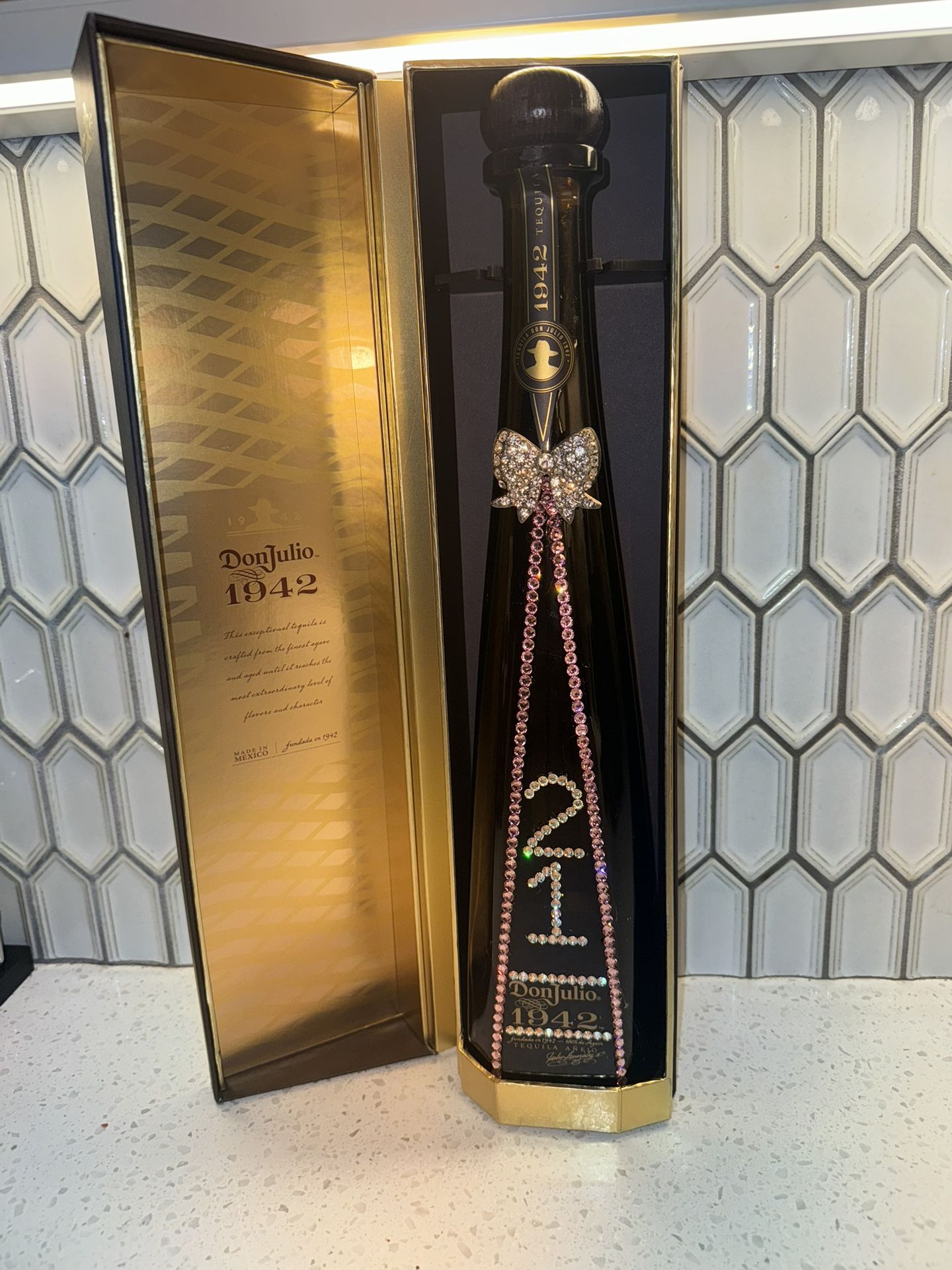 Bedazzled 21st Birthday Don Julio 1942