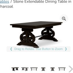 Dark Wood Dining Table 
