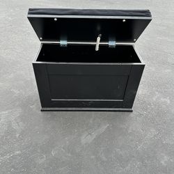 Black Storage Bench With Cushion