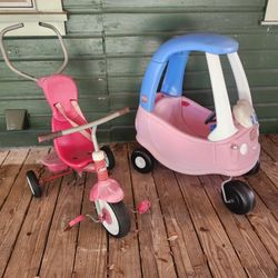 Can Deliver $40 For Both Little Tikes Ride On Car And Old Radio Flyer Tricycle 