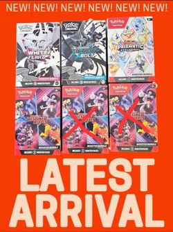 Pokemon Booster Bundles (4) Prismatic, Destiny, Black Bolt & White Flare