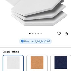 Acoustic Panels - 12-Pack Soundproof Wall Panels, 12"X10.4"X0.4", High Density Sound Dampening - White Hexagon