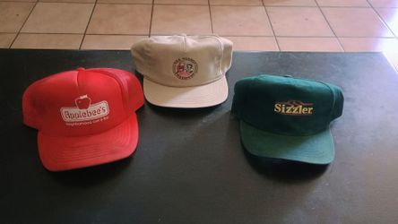 Lot of 3 Vintage Restaurant Promo Snapback Caps