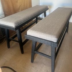 Table,bench and chairs.