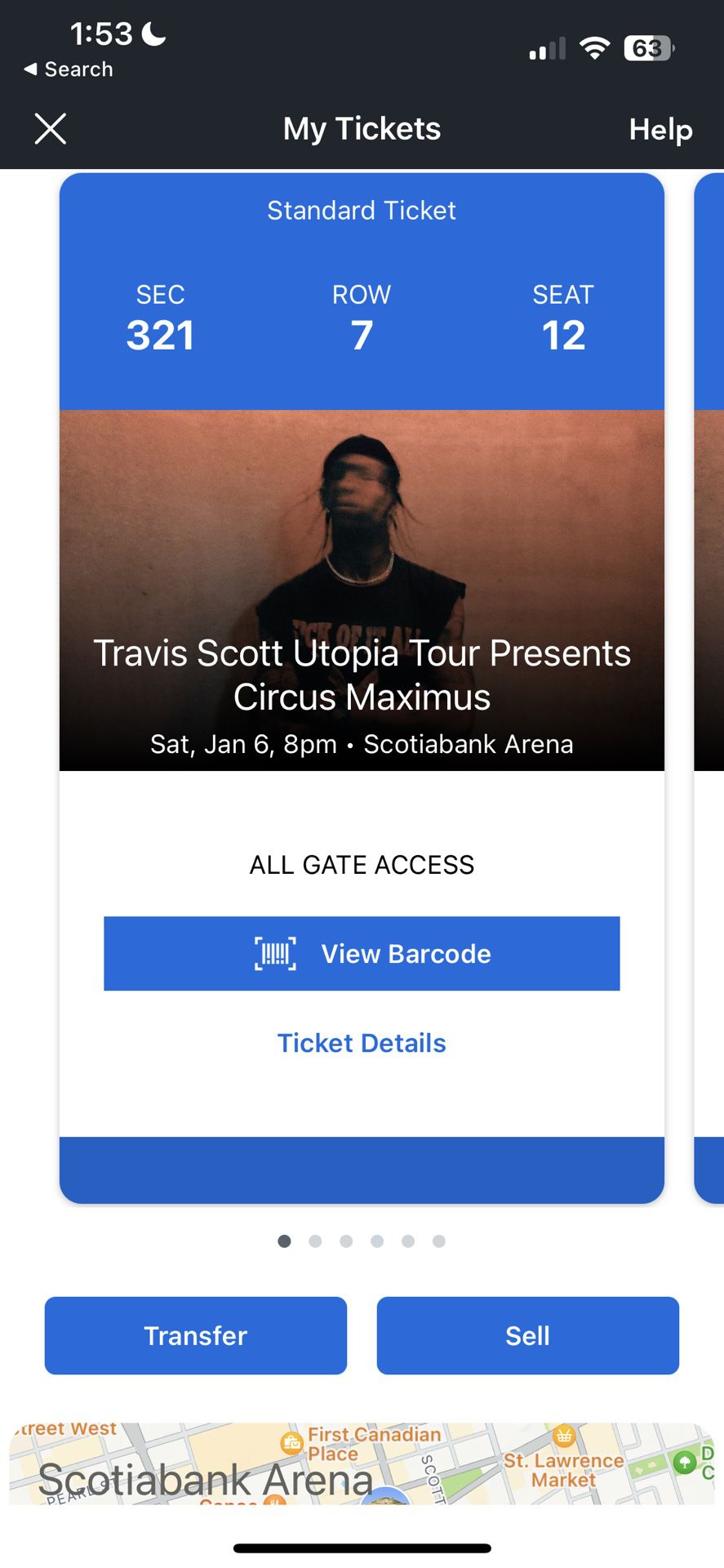 Travis Scott Toronto Canada Show Tickets 6x 