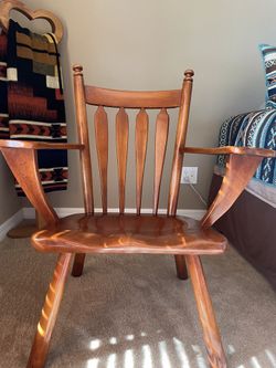 Cushman Chair With Arms #5-82 Very Nice Solid Wood - Rare