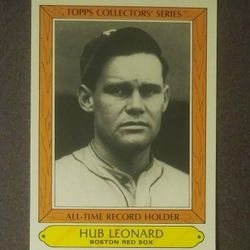 1985 Topps Hub Leonard Boston Red Sox #22 Hubert Benjamin All-Time Record Holder Collector's Series Baseball Card Vintage Collectible Sports MLB