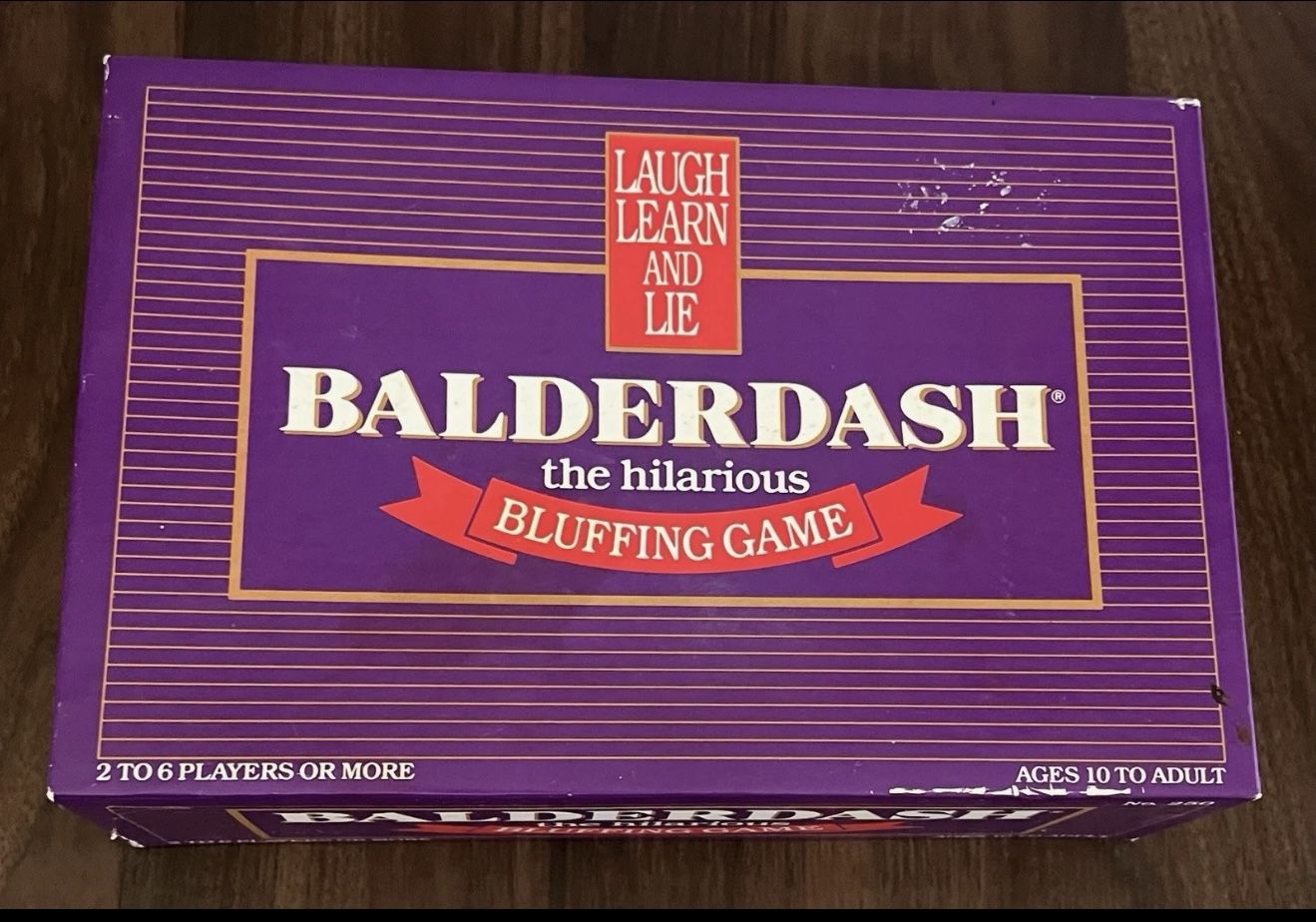 Balderdash Board Game Vintage Original 1984