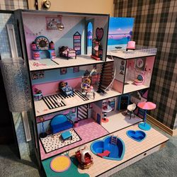 LOL Surprise Wooden Doll House With Accessories 