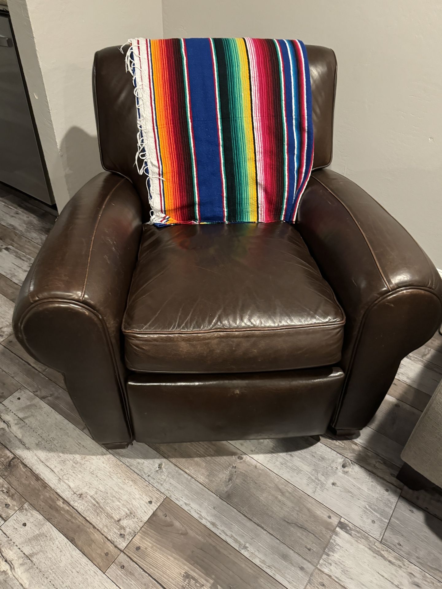 Pottery Barn Recliner brown Single Couch